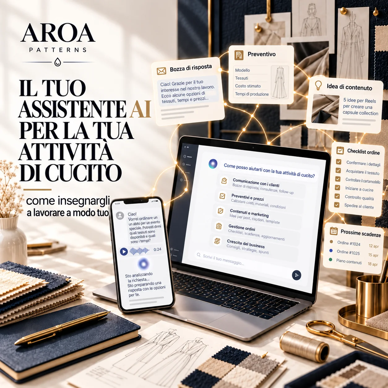 Il tuo assistente AI per la tua attività di cucito