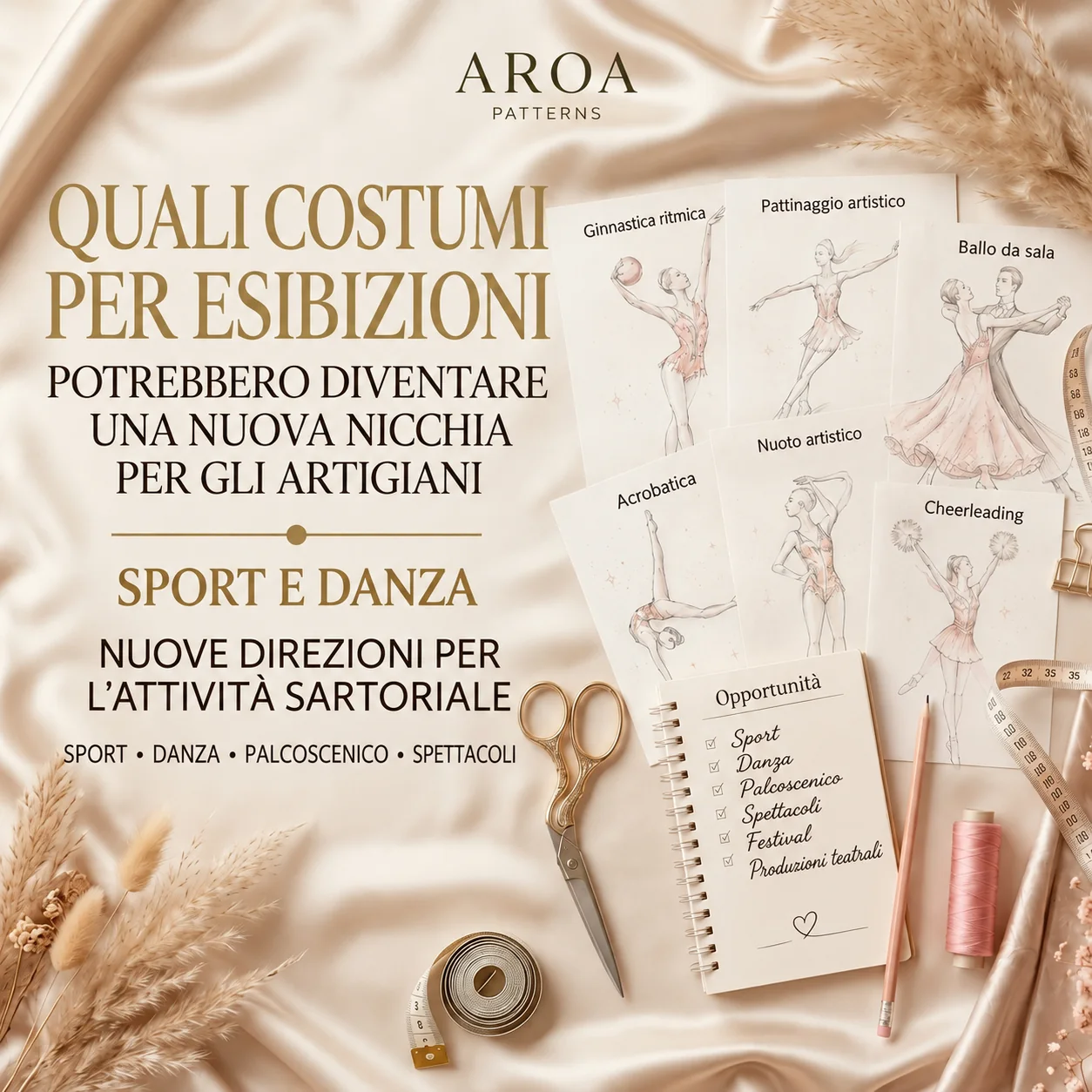 Nicchie dei costumi da gara per chi cuce: cheerleading, pattinaggio, danza, color guard