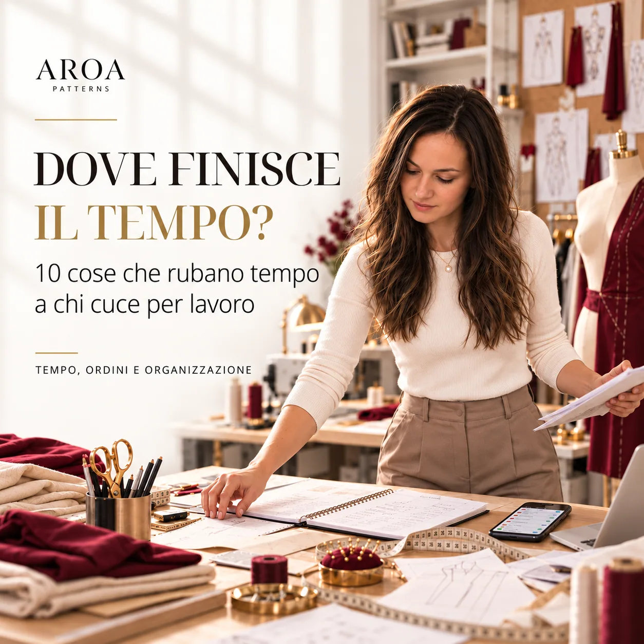 Dove finisce il tempo? 10 cose che rubano tempo a chi cuce per lavoro