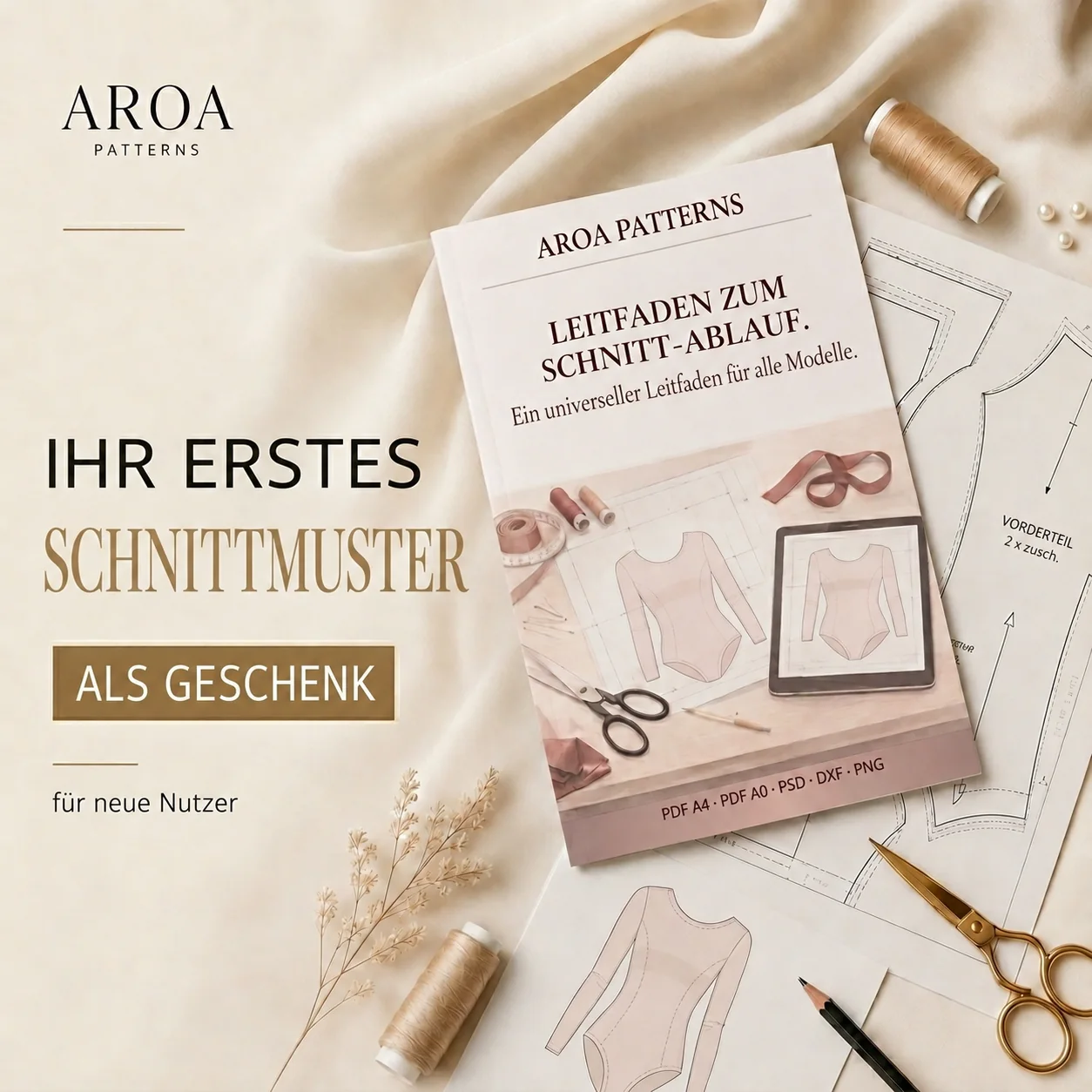 Ihr erstes Schnittmuster für einen Gymnastikanzug – kostenlos
