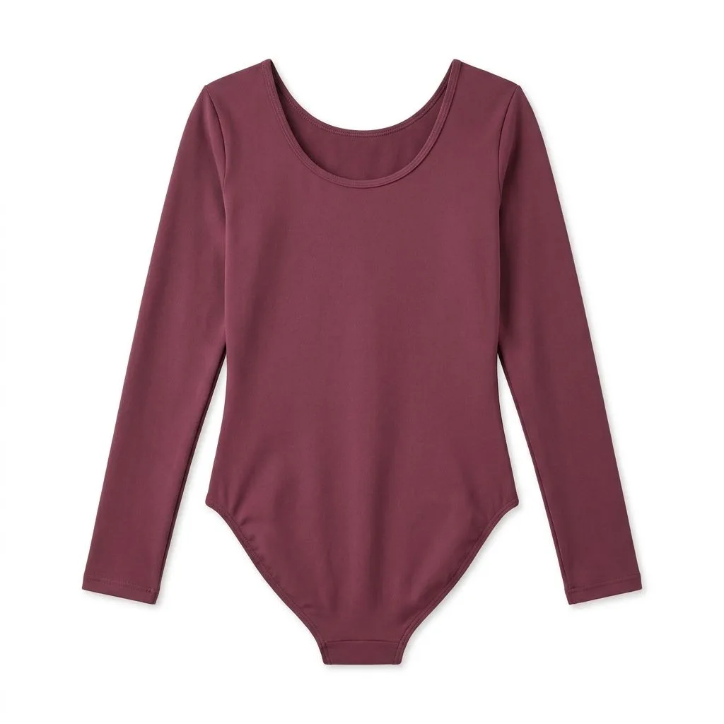 Long-Sleeve Scoop-Neck Leotard sewing pattern — back view