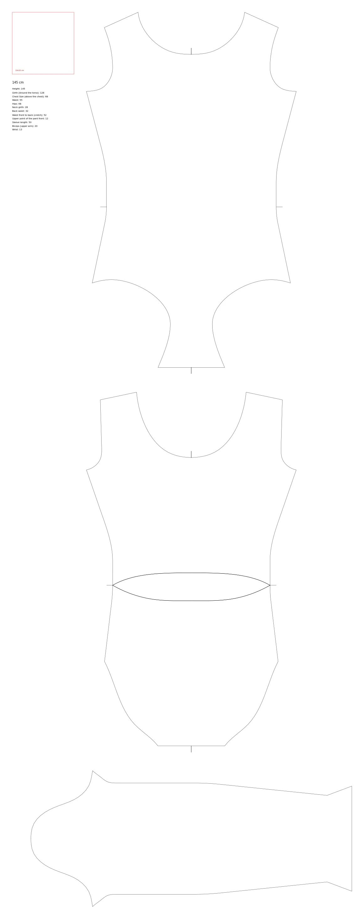 Sewing pattern preview 2 for Long-Sleeve Scoop-Neck Leotard