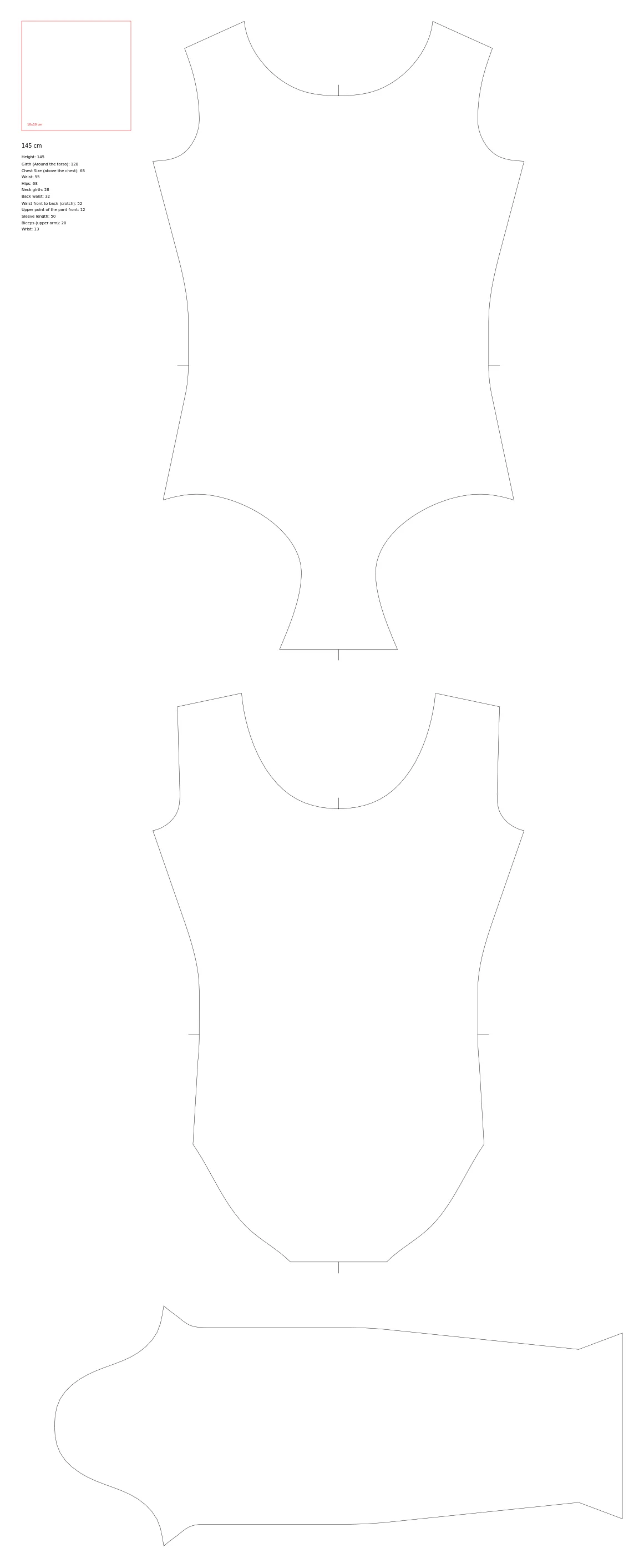 Sewing pattern preview 4 for Long-Sleeve Scoop-Neck Leotard