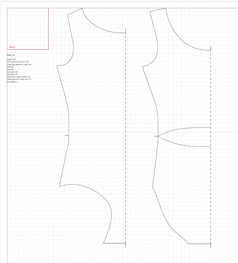 Sewing pattern preview 2 for Sleeveless Scoop-Neck Leotard