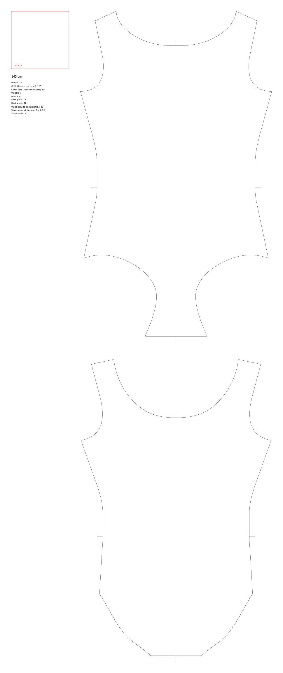 Sewing pattern preview 3 for Sleeveless Scoop-Neck Leotard