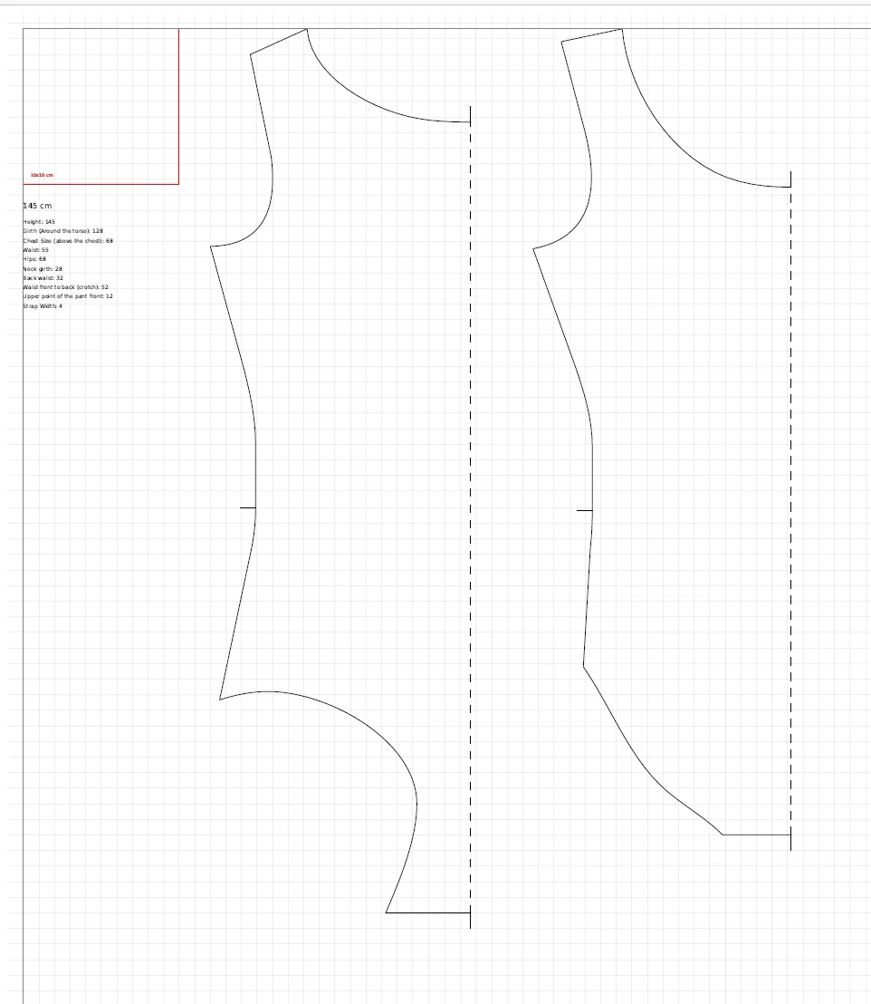Sewing pattern preview 4 for Sleeveless Scoop-Neck Leotard