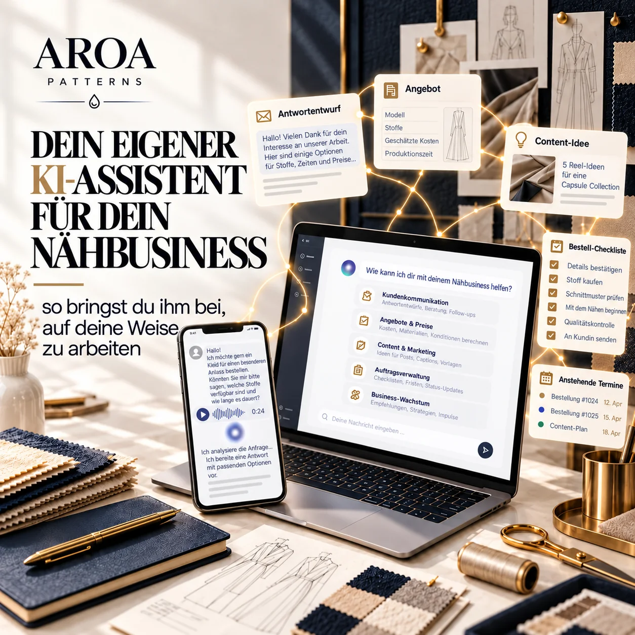 Ihr eigener KI-Assistent für Ihr Nähbusiness