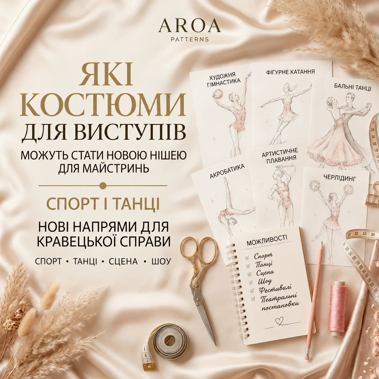 Костюми для виступів: види спорту й ніші для майстрині