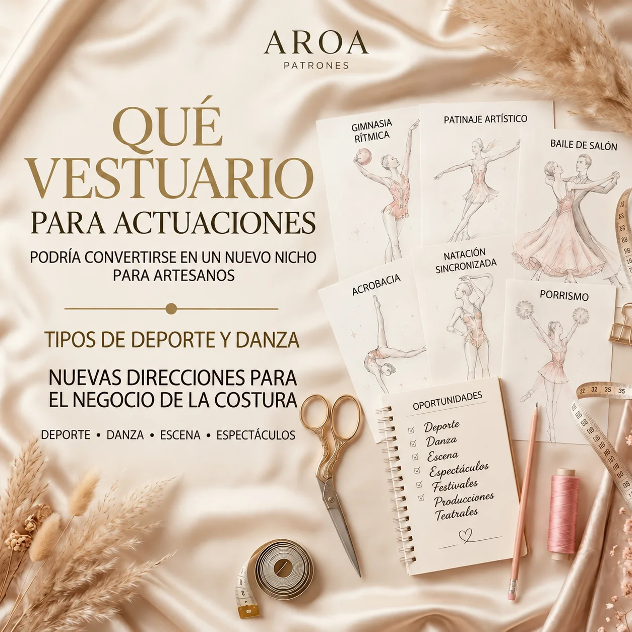 Nichos de trajes de competición para costureras: animación, patinaje, baile, color guard