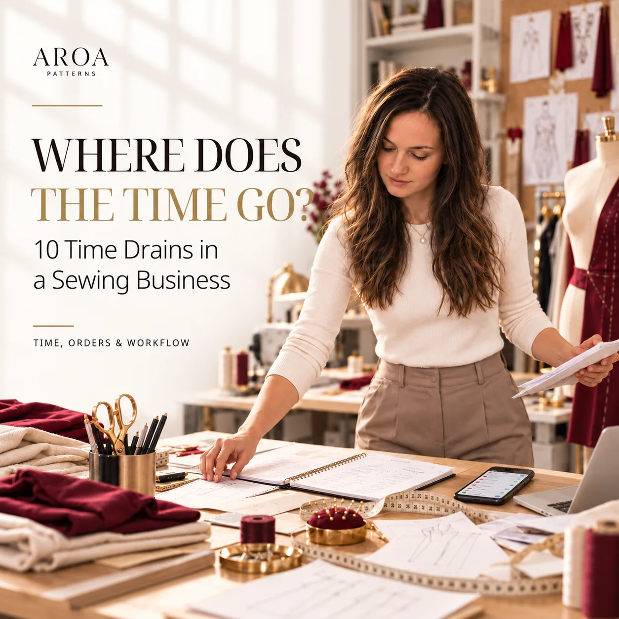 Where Does the Time Go? 10 Time Drains in a Sewing Business